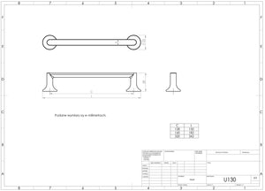 Uchwyt meblowy U130 (czarny mat)