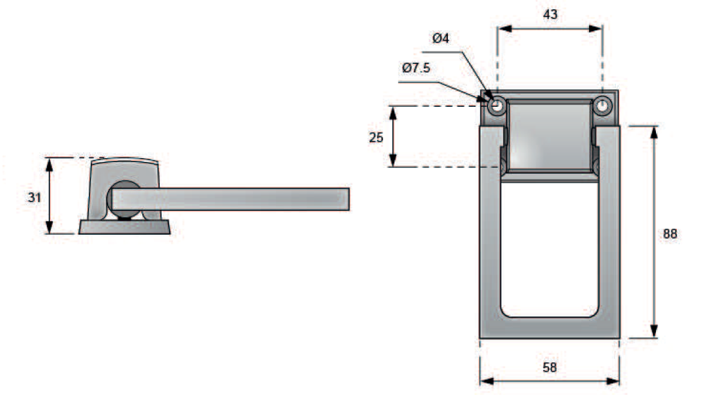 Kołatka tapicerska TK3 (czarny mat)
