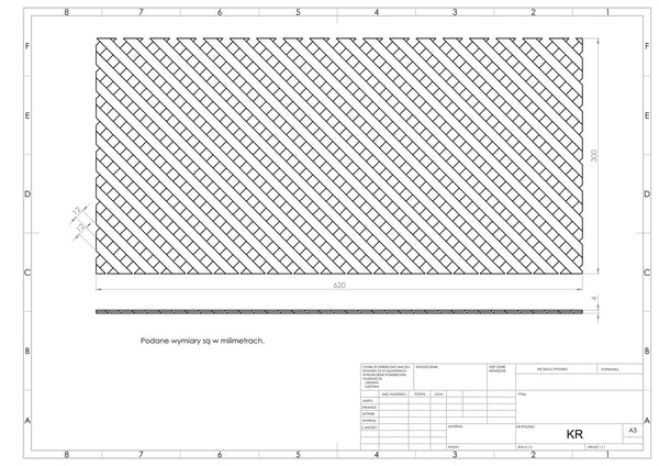 Kratka wypełniająca front meblowy KR01 (biała)