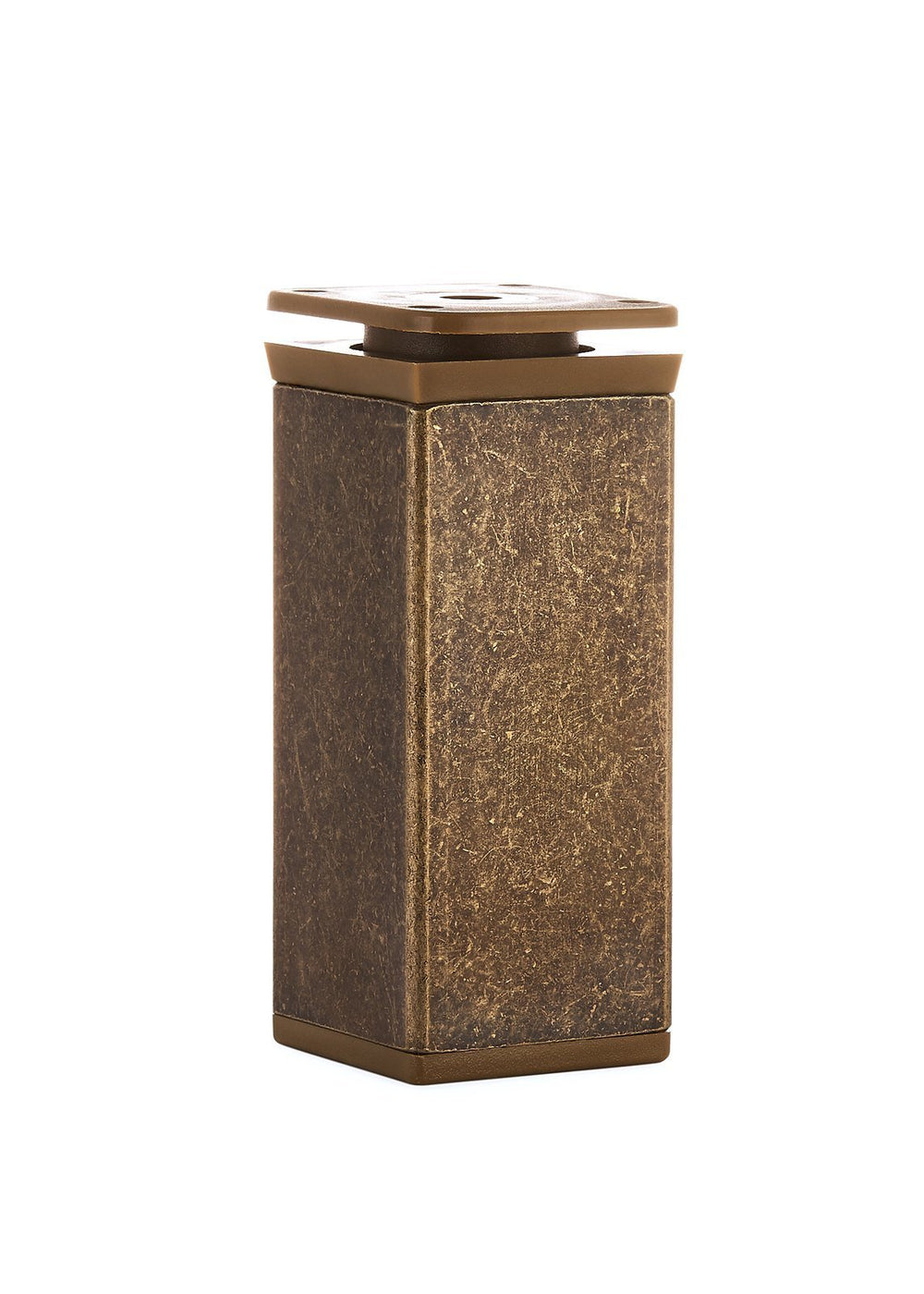 Nóżka meblowa N4 (mosiądz patynowany) - z regulacją (+20mm) kwadrat 40x40mm