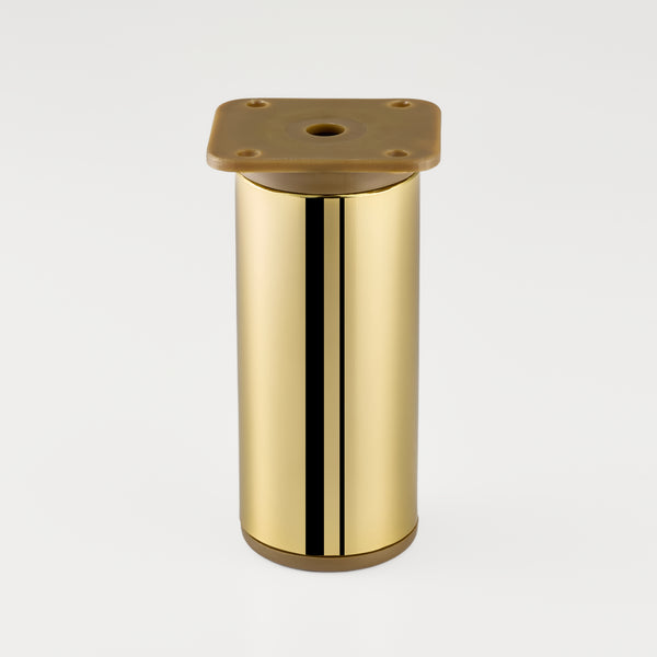 Nóżka meblowa N5 (złoty połysk) - z regulacją (+20mm) fi 40mm