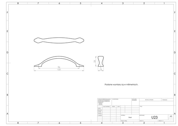 Uchwyt meblowy U023 (biały mat)