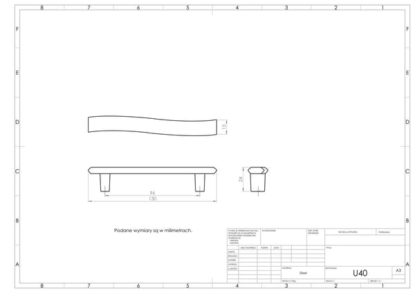 Uchwyt meblowy U040 (czarny mat)