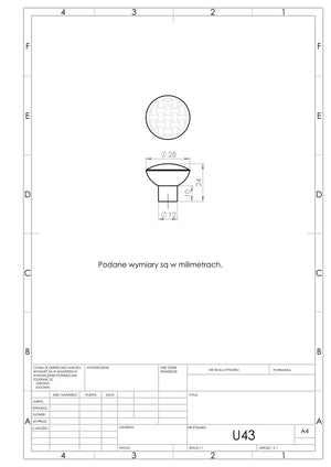 Uchwyt meblowy U043 (biały mat) - gałka