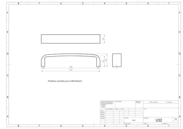 Uchwyt meblowy U052 (czarny mat)