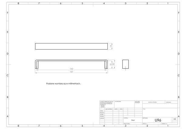 Uchwyt meblowy U096 (aluminium)