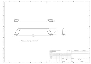 Uchwyt meblowy U102 (czarny mat)