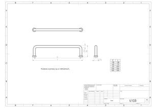 Uchwyt meblowy U103 (złoty połysk)