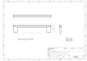 Uchwyt meblowy U106 (srebrny)
