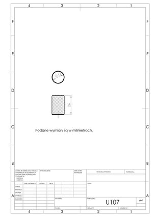 Uchwyt meblowy U107 (srebrny) - gałka