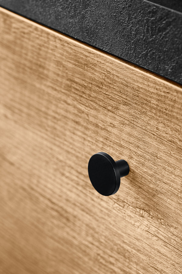 Uchwyt meblowy U110 (czarny mat) - gałka