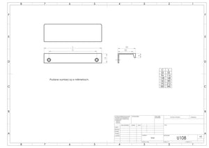 Uchwyt meblowy U112 (czarny szczotkowany)