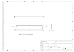 Uchwyt meblowy U114 (czarny mat)