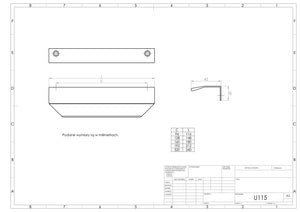 Uchwyt meblowy U115 (czarny mat ze strukturą)