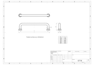 Uchwyt meblowy U116 (złoty mat)