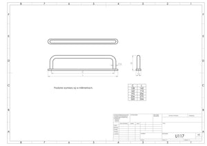 Uchwyt meblowy U117 (złoty mat)