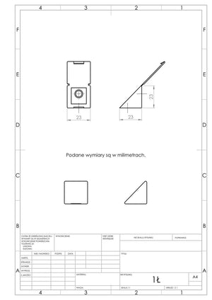 Złącze meblowe pojedyncze 1Ł (brąz jasny) - 100 szt.