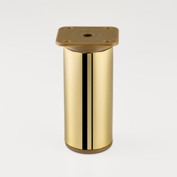 Nóżka meblowa N5 (złoty połysk) - z regulacją (+20mm) fi 40mm